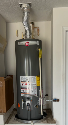 Gas water heater connected in a Casselberry utility space