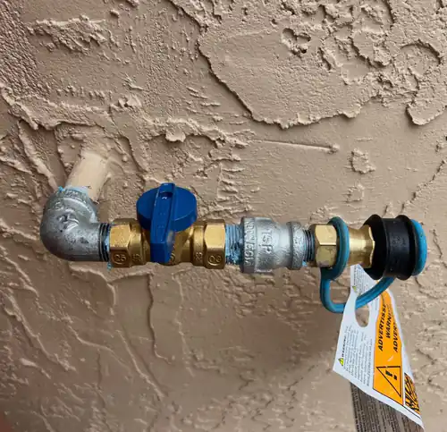 New black iron gas line run and connected at a Winter Garden house